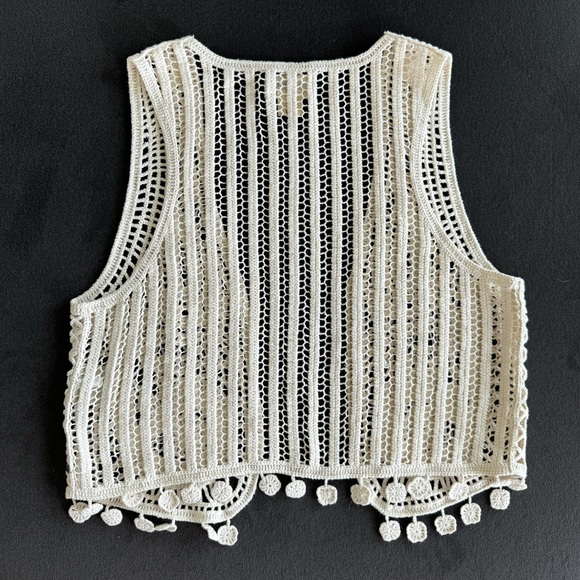 Ralph Lauren Denim & Supply Crochet Fringe Vest - Medium - Picture 4 of 4